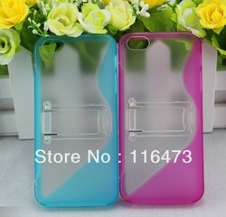 for iphone 5 Transparent color plastic mobile phone housing, free shipping.(China (Mainland))