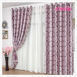 L-012 Beautiful Printed Blackout Ready Made Window Curtain Fabric Design+Free Style(China (Mainland))