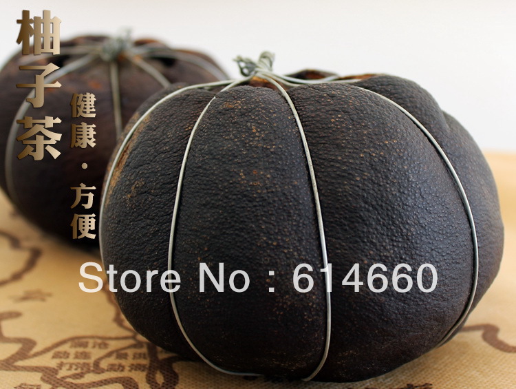 35OG 1pcs Dried Grapefruit Puer Tea Harmonizing intestine stomach Free Shipping