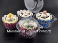 wholesale 500pcs single plastic cupcake pod individual box container for wedding baby shower graduation party free shipping