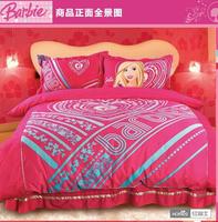 Free shipping! 4pcs cartoon bedding sets girl's comforter set 100% cotton flat sheets quilt