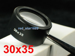 FREE SHIPPING Special offer 30X35MM JEWELRY MAGNIFYING GLASS With HANDLE LOUPE high quality(China (Mainland))