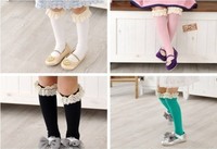 Free Shipping Solid candy color  lace children socks,princess baby sock ,multicolor @BS-01