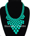 2013 New Arrival bubble bib chorker collar women resin beads exaggerated Statement Necklace jewelry,free shipping