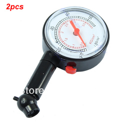 2pcs Car Motor Dial Tire Gauge Meter Pressure Tyre Measurement Tool Free Shipping(China (Mainland))