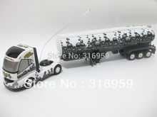 RC Truck US Truck Long Radio Control emulation sound Trailer Automatic Detachable tank truck Model electronic