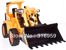 Free Shipping 6channel remote control wheel construction bulldozer High powered wheel drive kids electric rc toys