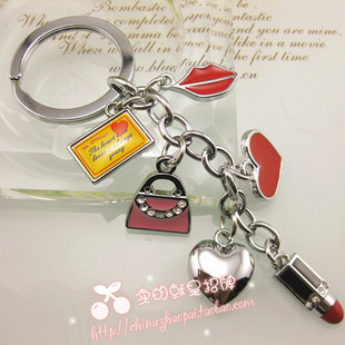 fashion-jewelry-handbag-heart-keychain-for-women-female-novelty-items ...