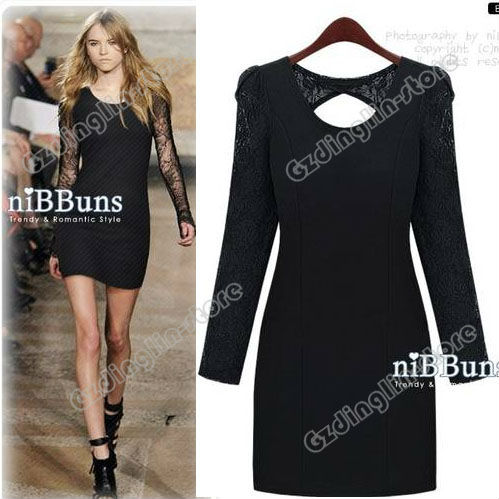 Black Lace Dress  Sleeves on Graceful Chiffon Casual Short Sleeve Mini Dress Pink White Black