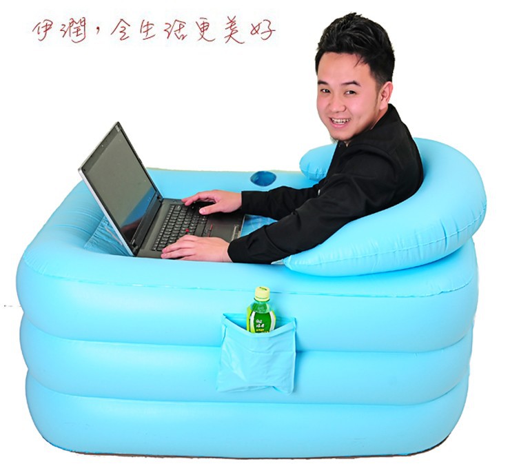 Inflatable Pvc Bathtub Eco Friendly Bath Bucket