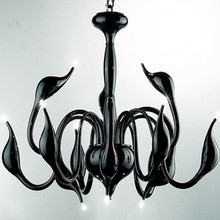 Free shipping 12 lights fashion Swan chandelier modern lamp red black white silver swan light
