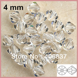 Free Shipping! 720pcs/Lot, Chinese Top Quality 4mm Crystal Clear Crystal Bicone Beads(China (Mainland))