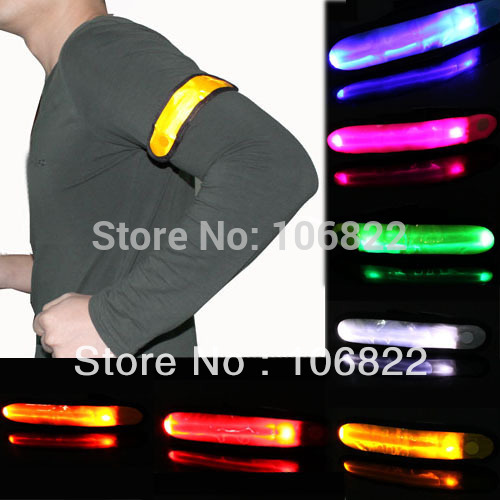 New LED Armband Safety Reflective Flexible Visible Colors Hiking Running Jogging Biking Free Shipping SL00260