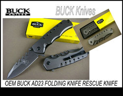 Free Shipping 4pcs/lot Cheap 440 Stainless Steel OEM BUCK DA23 Folding Knife Rescue Knife KA0312(China (Mainland))