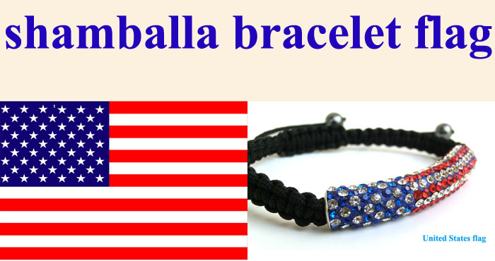 Retail Wholesale Fashion Jewelry Shamballa Bracelet Flag United States ...