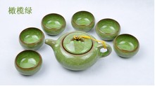 Taiwan ice pure olive green tea sets Chinese kung fu tea set, the set of ceramic Chapan tea free shipping  0070