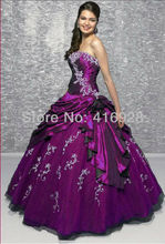 Fashion Purple Taffeta/Tulle Quinceanera Dresses Free Shipping