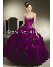 Newest Fashion Stunning Organza Quinceanera Dresses Free Shipping