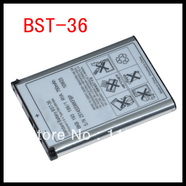 BST 36 battery K310 K510 T258 W200C Z320 Z558 J220i J300 mobile phone battery