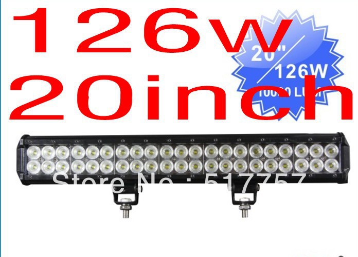 free DHL shipping 20 inch led cree 3wx42pcs leds 126w led light bar offroad driving police cars,rescue vehicle light bar(China (Mainland))