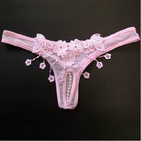 Трусики с жемчужной нитью Erolanta Joan, белые, 42-44 УТ-00004612XS/S - Erolanta - Трусики с доступом - Купить