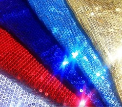 Free shipping 1Yard Sequins Fabric Full Over on Satin Cloth Make Clothes/Hat/Shoes(China (Mainland))