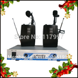 Dual VHF Wireless Mic lapel lavalier Microphone Mic System(China (Mainland))