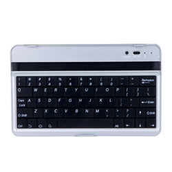 Free shipping Mobile Wireless Bluetooth 3.0 Aluminum Keyboard Stand Cover Case For Google Asus Nexus 7 With Retail Box(China (Mainland))