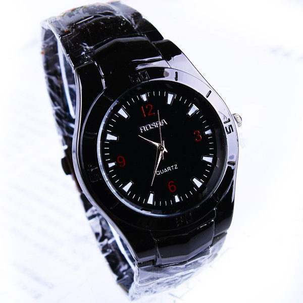 EVSHSB 76 The Lowest Price Fashion Jewelry Steel Alloy Black Surface Quartz Wrist Watch Men Brand