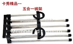 Free shipping Magic trousers hanger/rack multifunction pants hanger/rack 5 in one keeping tools dropship(China (Mainland))