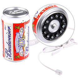 Specail Design KXT132 Budweiser Drink Can Shaped Wired Telephone out577(China (Mainland))