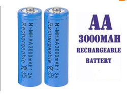 free shipping 200pcs/lot AA 3000mAh NiMH Rechargeable BATTERIES Battery Cell LR6 PU new sealed(China (Mainland))