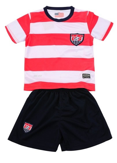 2013 Brand Children America National Team Blue Soccer Jersey Kids Red USA Football Sports Shirts With Shorts(China (Mainland))