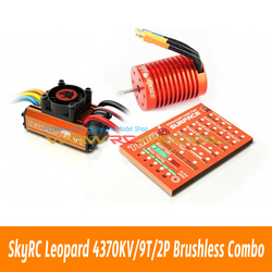Skyrc Leopard 4370KV/9T/2P Brushless Motor + 60A ESC + Program Card Combo Set For 1/10 Car(China (Mainland))
