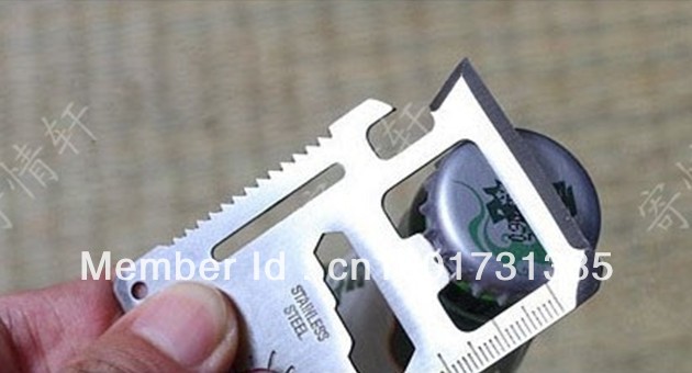 Free Shipping Men s Multipurpose 11 Function Card Knife Pocket Survival Tool Outdoor Survival Multifunction knife