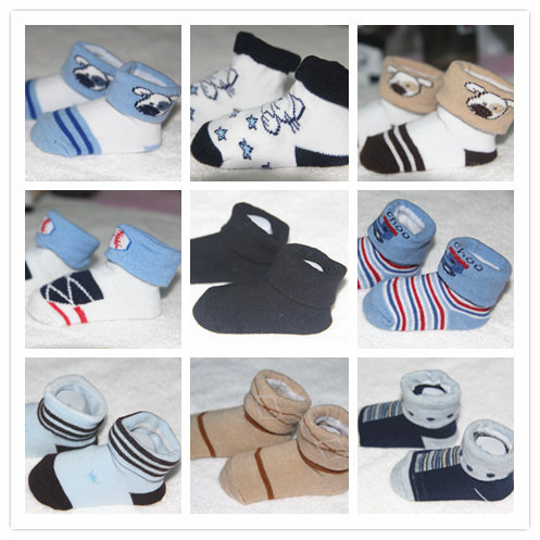TONGTONG ROOM 0-1Y(12Month) unisex boy girl infant/toddlers cotton cartoon socks Baby stripe animal print Kid's gift BBS8806(China (Mainland))