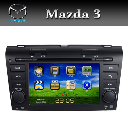 Car DVD GPS player for Mazda 3 with GPS Bluetooth TV RDS USB SD DVD CD IPOD Steering wheel control/Free shipping(China (Mainland))