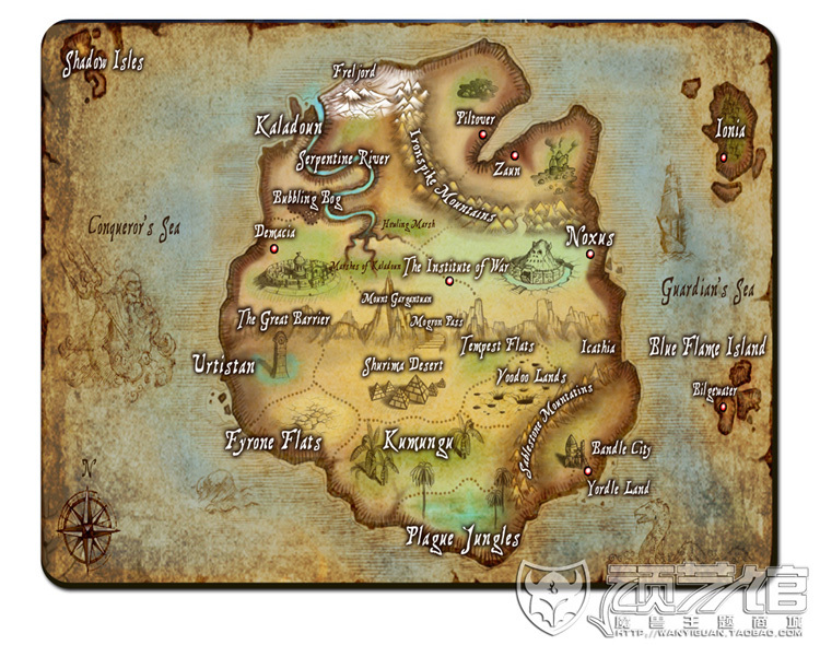 Minimum order amount 15$, League of Legends LOL Map Mouse Pad, Mouse