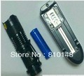 Torch Adjustable Focus Zoom Light torch Flashlight+14500 Battery + Charger 300LM Mini CREE LED Flashlight  free shipping