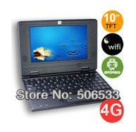 10″ student cheapest Mini laptop android 4.0 VIA8850 1.2GHz 1GB DDR3 4GB wifi Webcamera Netbook computer