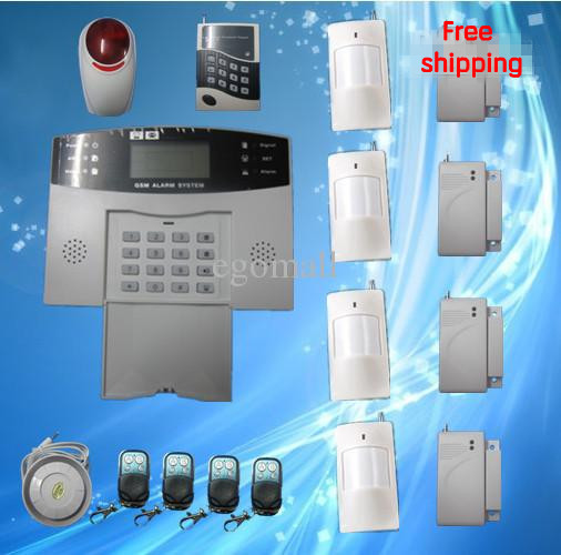 Free shipping Security Guard Wireless Intelligent Mobile Call GSM Burglar Alarm System Auto Dial Listen gsm