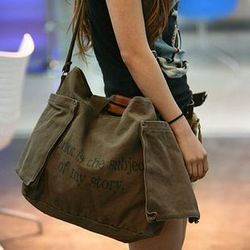 2012 my story bag canvas bag messenger bag women's bag Army Green 3(China (Mainland))