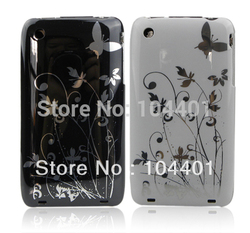 1pc New Butterfly Flower Hard Plastic Cover Case for iPhone 3G 3GS free shipipng ( Hong Kong Air Mail)(China (Mainland))