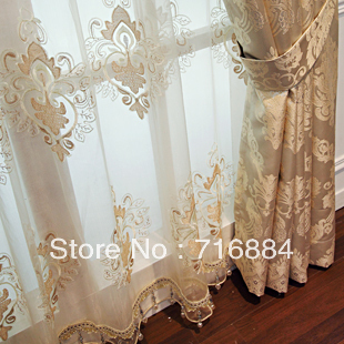 European villa curtains living room luxury upscale custom bedroom ...