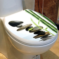 Fashion Toilet Sticker, Stone And Bamboo Toilet Sticker(China (Mainland))