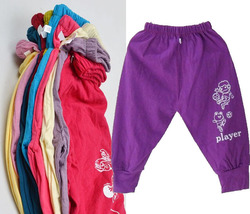 2013 Spring Baby Trousers Children Cartoon Printed Long Pants Cotton Trousers Kids Clothing Mix Color Free Shipping 40 PCS(China (Mainland))
