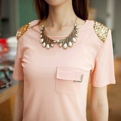 2013Wholesale Cheap Fashion Angel Wing Shaped Alloy Hollow False Collar Necklace with Artificial Pearl for Women Ladies Hot Sale(China (Mainland))