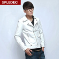 Free shipping classic new korea men s 2014 motorcycle jacket men spring apparel coats fur collar