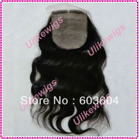 2013 New 12" #1 Body Wave Silk Base Closure Brazilian Virgin Hair (4"*4")
