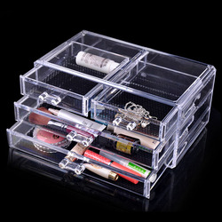 Large plastic drawer storage cabinet transparent box cosmetics storage box plastic storage(China (Mainland))